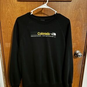 The North Face Black Crewneck Sweater with Colorado Design